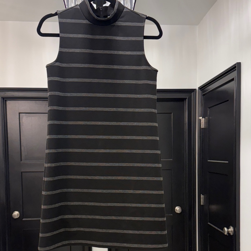 Kenar Black and Gray Striped Dress